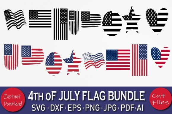 4th of July USA FLAG SVG Bundle