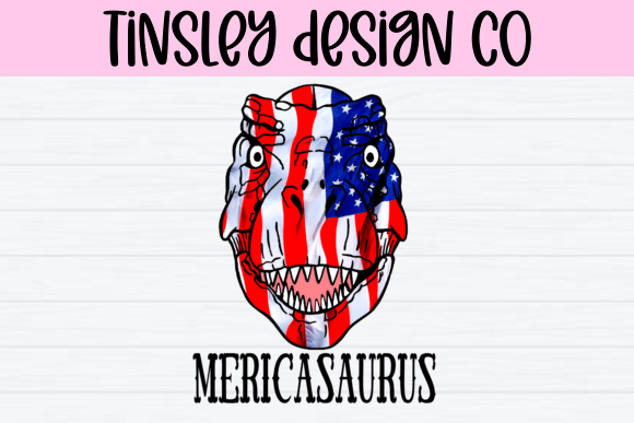 America Dinosaur Flag PNG for Crafts and Graphics