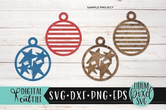 America Flag Ornament Earrings: Graphics & Crafts for Branding