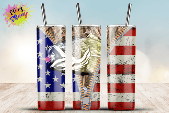 American Flag Camo Fishing Hunting Zippe: Graphics & Crafts