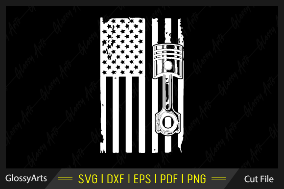 Diesel Mechanic American Flag Svg File