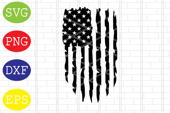 Distressed American Flag 01 Svg: Graphics for Crafts and Content