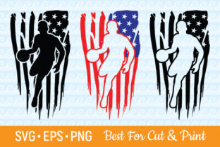 Distressed American Flag Basketball Graphics and Crafts