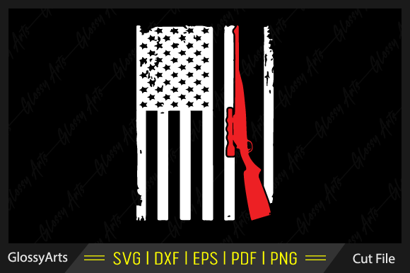 Distressed American Hunting Flag Svg: Graphics and Crafts for Branding