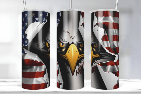 Eagle American Flag 20Oz Tumbler Graphics and Crafts