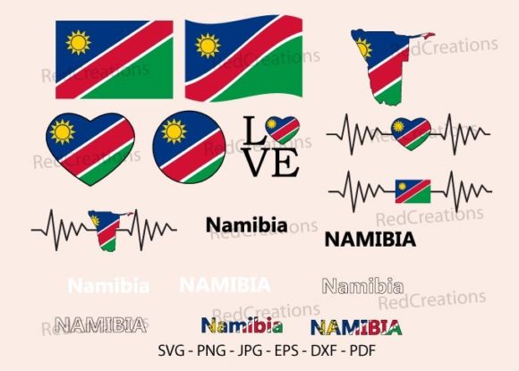 Graphics and Crafts: Namibia Flag Bundle
