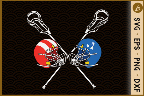 Lacrosse Flag Helmet Sticks 4th of July: Graphics & Crafts