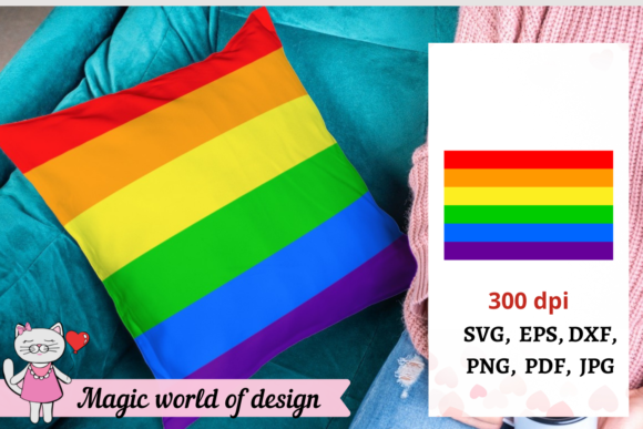 Rainbow Flag Svg Design for Graphics and Crafts