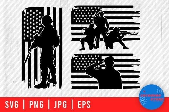 Soldier American Flag, Memorial Day Svg