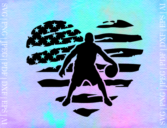 Us Flag Basketball Heart Svg: Graphics for Crafts