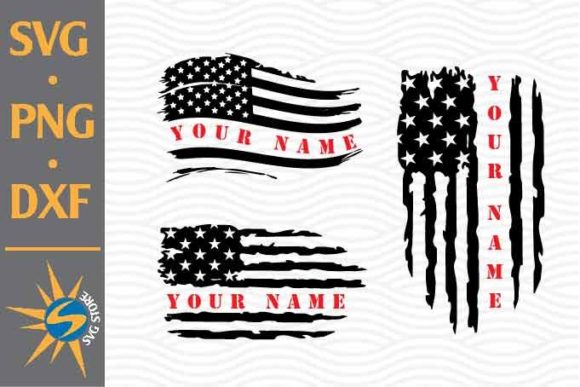 US Flag Cumstom Name: Graphics for Crafts