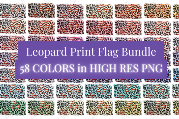 USA Flag Leopard Print Stars and Stripes Graphics & Crafts